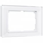 Рамка для двойной розетки (белый,стекло) W0081101 Werkel