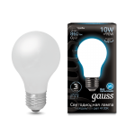 Лампа Gauss LED Filament A60 OPAL E27 10W 860lm 4100К (102202210)