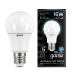 Лампа Gauss LED A60 16W E27 1470lm 4100K (102502216)