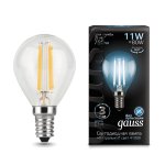 Лампа Gauss LED Filament Шар E14 11W 750lm 4100K (105801211)