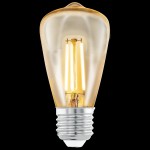 Лампа светодиодная филаментная ST48 (янтарь) Eglo 11553