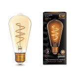 Лампа Gauss LED Filament ST64 Flexible E27 6W Golden 360lm 2400К (157802006)