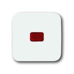 Клавиша с красной линзой для выкл/перекл/кнопк альпийский белый Reflex SI (ABB) [BJE2509-214] 1731-0-0900