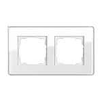 Рамка двойная Gira ESP Glass "C" белое стекло (G212512)