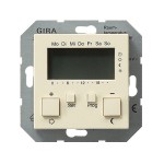 Gira S-55 Крем глянц Термостат электронный с таймером с функцией охлаждения (G237001)