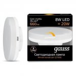 Лампа Gauss LED GX53 8W 660lm 3000K диммируемая