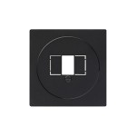 Gira S-Color Черный Накладка ТЛФ розетки TAE, аудиорозетки(110910),USB (107000) с шильдиком (G27647)