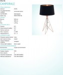 Настольная лампа Eglo 39178 CAMPORALE