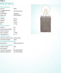 Настольная лампа Eglo 49812 PRESTWICK