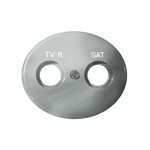 Накладка для телевизионной розетки TV+FM серебро Tacto (ABB) [NIE 5550 PL] 5550 PL
