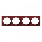 Рамка 4 поста горизонтальная китайский лак/красный Tacto (ABB) [NIE 5574_1 LC] 5574.1 LC