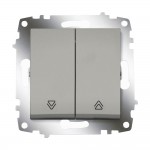 ABB Cosmo Алюминий Выключатель 2 кл. для управления жалюзи (619-011000-216)