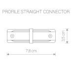 Трековая система Nowodvorski PROFILE STRAIGHT CONNECTOR WHITE 9454
