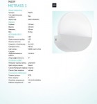 Настенно-потолочный светильник Eglo 96039 METRASS 1