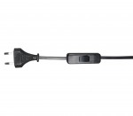 Шнур с переключ черный (2м)(10шт в упаковке) 230V AC 50Hz (max 2A) Kink light A2300,19
