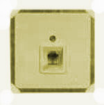 Гуси-Электрик С1Т12-005 Механизм розетки телефонной RJ12, цвет матовое золото