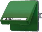 JUNG CD 500/CD plus Зеленый Розетка с/з с крышкой и полем для надписи (CD520NAWUGN)