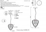 Светильник подвесной Crystal Lux CHARME SP4 CHROME/TRANSPARENT (1373/204)