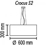 Подвесной светильник Crocus Glade S2 01 329g, металл(никель/сатин)/ткань(розовый),?60/Н30см,1х Е27