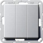 Gira E22 Алюминий Выключатель / Переключатель 3-клавишный (G2832203)