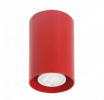 Светильник накладной Tubo8 SQ P1 09, металл красный, H95мм/L80мм, 1 x GU10 MR16/50w