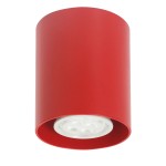 Светильник потолочный Tubo8 P1 09, металл красный, H95мм/D80мм, 1 x GU10 MR16/50w