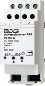 JUNG механизм Универсальный светорегулятор на DIN-рейку 50-500W/VA (UD1255REG)