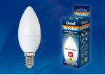 Лампа светодиодная Uniel LED-C37-6W/WW+NW/E14/FR PLB01WH