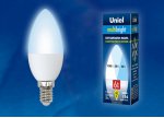 Лампа светодиодная Uniel LED-C37-6W/NW/E14/FR/MB PLM11WH