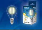Лампа светодиодная Uniel LED-G45-5W/WW/E14/CL/DIM GLA01TR