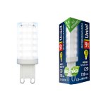 Лампа светодиодная Uniel LED-JCD-9W/4000K/G9/CL GLZ09TR