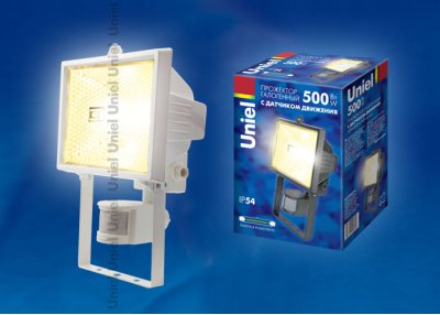 Прожектор белый Uniel UPH-500W-WH-sensor Прожектор белый Uniel UPH-500W-WH-sensor