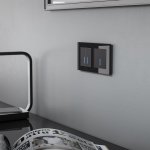 Сенсорный выключатель одноклавишный Умный дом (черный) Werkel W4510608