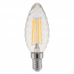 Филаментная светодиодная лампа Свеча витая F 7W 3300K E14 прозрачный BLE1413 Elektrostandard