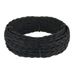 Ретро кабель витой 3х1,5 (черный) 50 м W6453508 Werkel