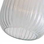 Плафон стеклянный белый в полоску 150*200мм Е27 Arte Lamp A1902SP-1WH ARWEN