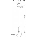 Подвесной светильник Arte Lamp A7715SP-1AB CAMERON