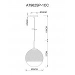 Светильник подвесной Arte lamp A7962SP-1CC JUPITER chrome