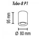 Светильник потолочный Tubo8 P1 12, металл черный, H95мм/D80мм, 1 x GU10/50w