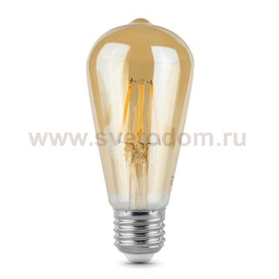 Ретро лампа Gauss LED Filament ST64 E27 6W Golden 550lm 2400К (102802006)