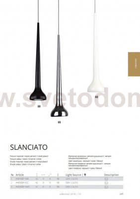 Светильник подвесной Arte lamp A4010SP-1CC Slanciato хром