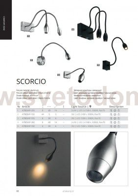 Светильник настенный Arte lamp A7003AP-1BC Scorcio