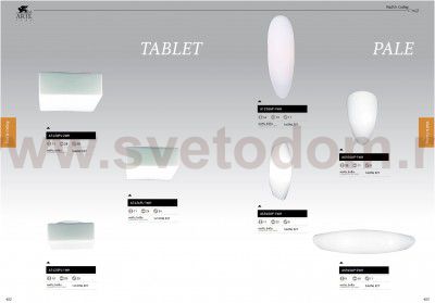 Светильник белый 240*240мм Arte Lamp A7424PL-1WH Tablet