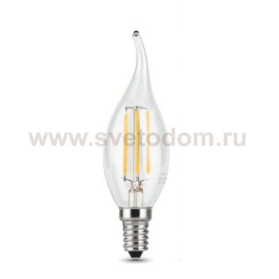 Лампа Gauss LED Filament Свеча на ветру E14 5W 420lm 2700K (104801105)
