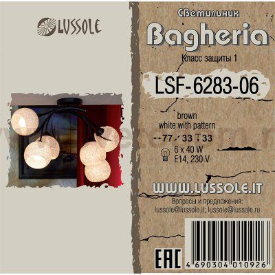 Люстра Lussole LSF-6283-06 BAGHERIA