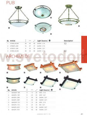 Светильник потолочный Arte lamp A6462PL-1CK ARCHIMEDE