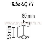 Светильник накладной Tubo8 SQ P1 19, металл синий, H95мм/L80мм, 1 x GU10 MR16/50w