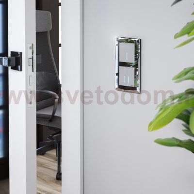 Сенсорный выключатель одноклавишный Умный дом (серебряный) Werkel W4510606