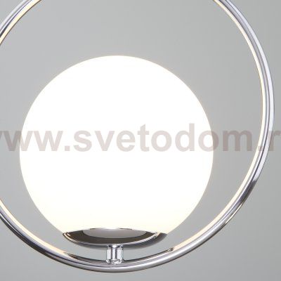 Подвесной светильник со стеклянным плафоном Eurosvet 50089/1 хром Ringo