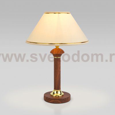 Классическая настольная лампа Eurosvet 60019/1 орех Lorenzo